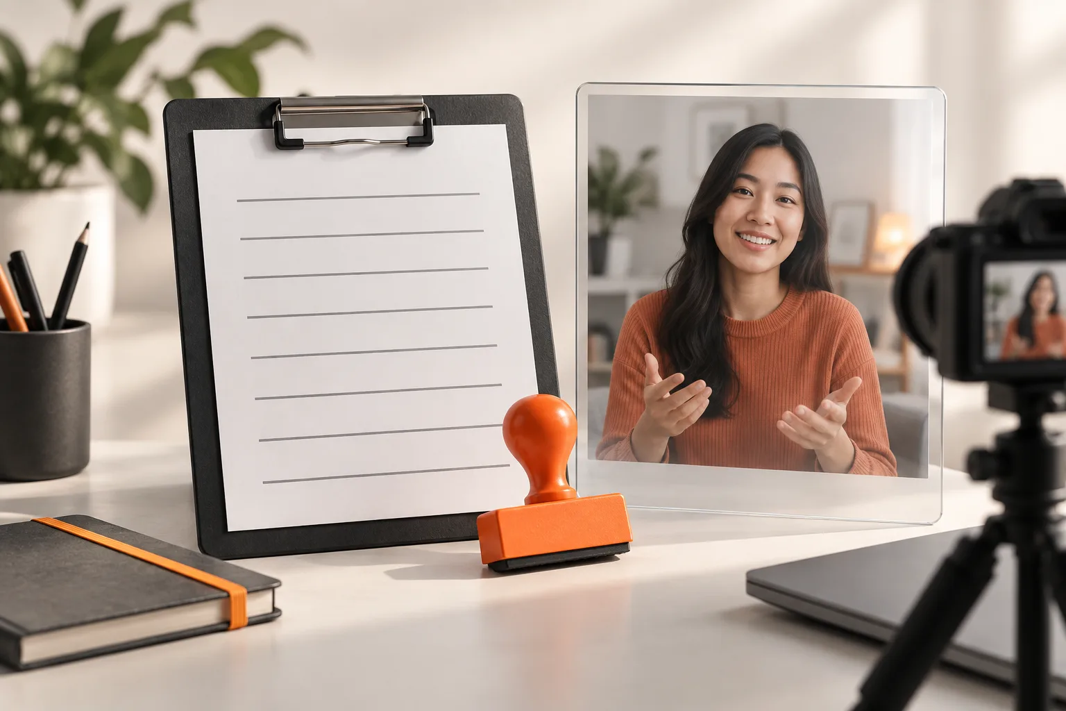 A campaign brief with a video frame